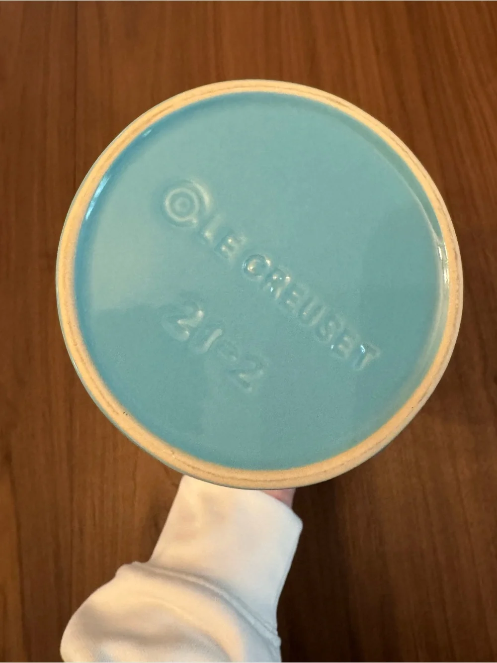 Le Creuset Stoneware French Press, Caribbean Turquoise, EUC